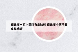 商丘哪一家中醫(yī)院有皮膚科 商丘哪個(gè)醫(yī)院看皮膚病好