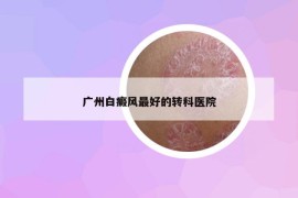 廣州白癜風(fēng)最好的轉(zhuǎn)科醫(yī)院