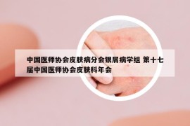 中國醫(yī)師協(xié)會皮膚病分會銀屑病學組 第十七屆中國醫(yī)師協(xié)會皮膚科年會