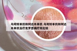 烏司奴單抗和阿達木單抗 烏司奴單抗和阿達木單抗治療克羅恩病療效比較