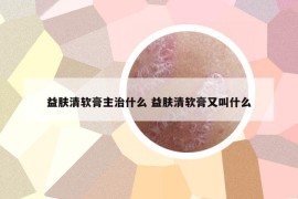 益膚清軟膏主治什么 益膚清軟膏又叫什么