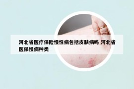 河北省醫(yī)療保險(xiǎn)慢性病包括皮膚病嗎 河北省醫(yī)保慢病種類(lèi)