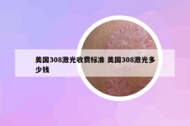 美國308激光收費標準 美國308激光多少錢