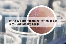 肚子上長了跟蘚一樣的東西不疼不癢 肚子上長了一塊癬也不癢怎么回事