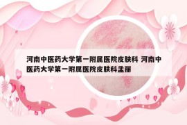 河南中醫(yī)藥大學第一附屬醫(yī)院皮膚科 河南中醫(yī)藥大學第一附屬醫(yī)院皮膚科孟麗