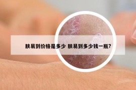 膚易到價格是多少 膚易到多少錢一瓶?