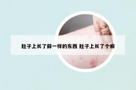 肚子上長了蘚一樣的東西 肚子上長了個癬
