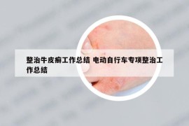 整治牛皮癬工作總結(jié) 電動自行車專項整治工作總結(jié)