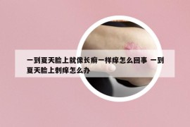 一到夏天臉上就像長(zhǎng)癬一樣癢怎么回事 一到夏天臉上刺癢怎么辦